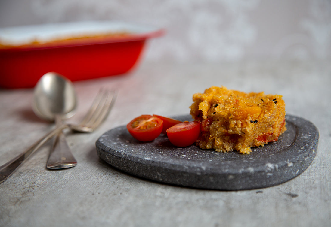 Pastel de quínoa & polenta